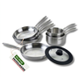 Voir la diapositive 1 : Fackelmann Batterie de cuisine avec 4 poêles 20/24/26/28 cm et 2 casseroles 14/18 cm avec 1 couvercle de cuisson universel sans PFAS Fackelmann Vita3