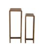 Voir la diapositive 3 : Paris Prix Lot de 2 Tables d'Appoint en Bois  Teck  88cm Naturel