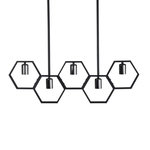 Paris Prix Lampe Suspension Design 5 Lampes  Queen B  80cm Noir