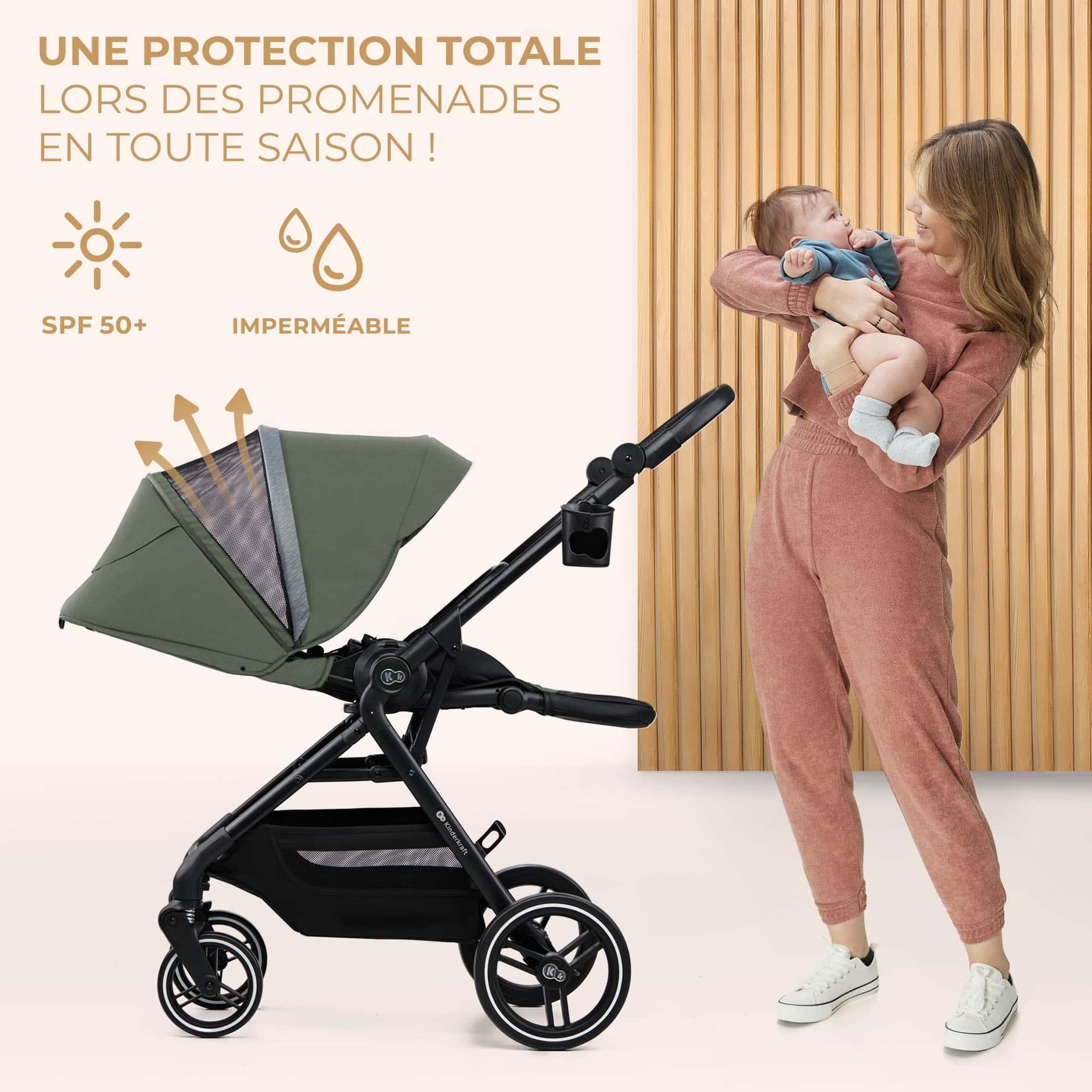 Voir la diapositive 5 : KINDERKRAFT Poussette avec nacelle et accessoires YOXI