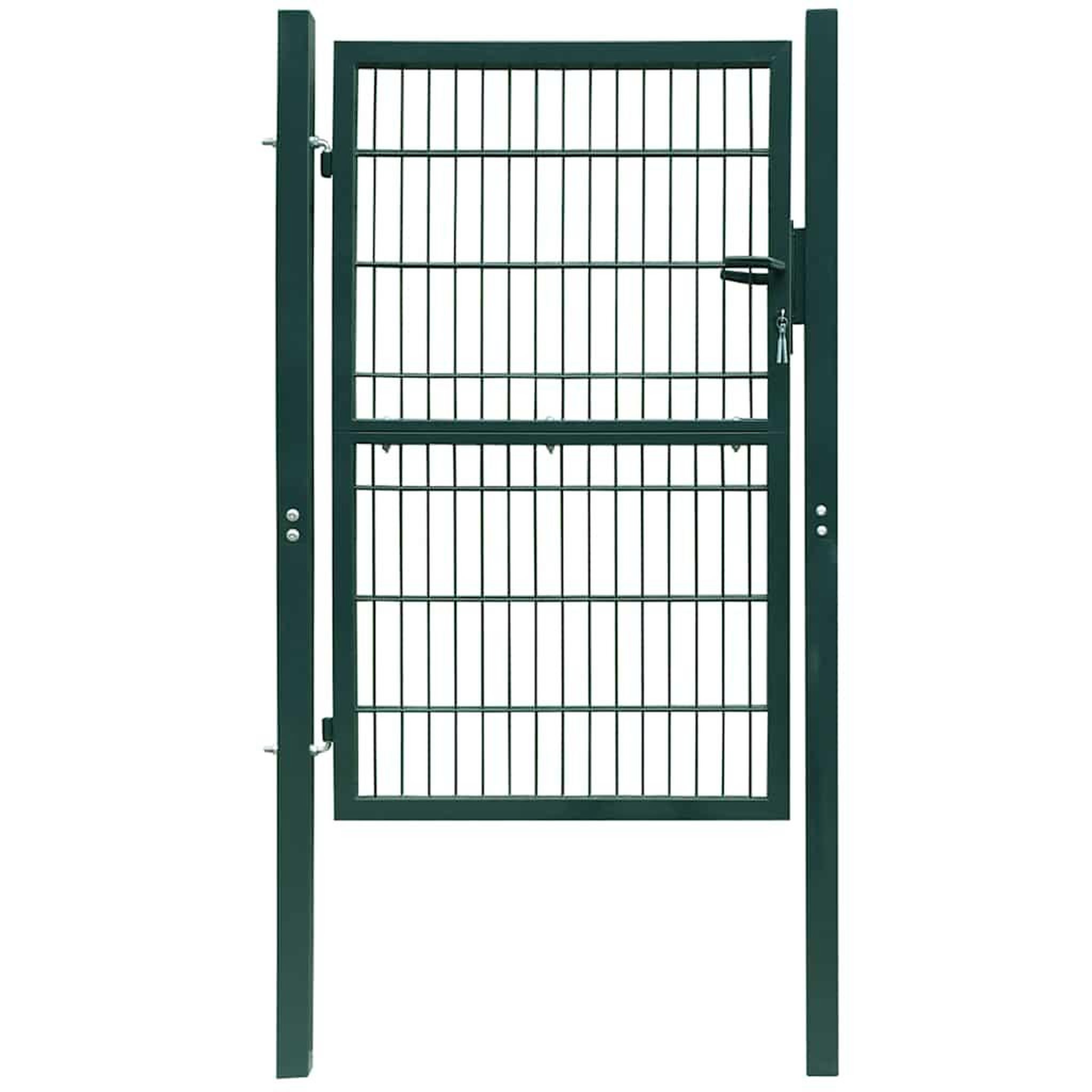 VIDAXL Portail de cloture en acier 100x200 cm vert