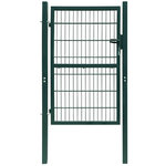 VIDAXL Portail de cloture en acier 100x200 cm vert