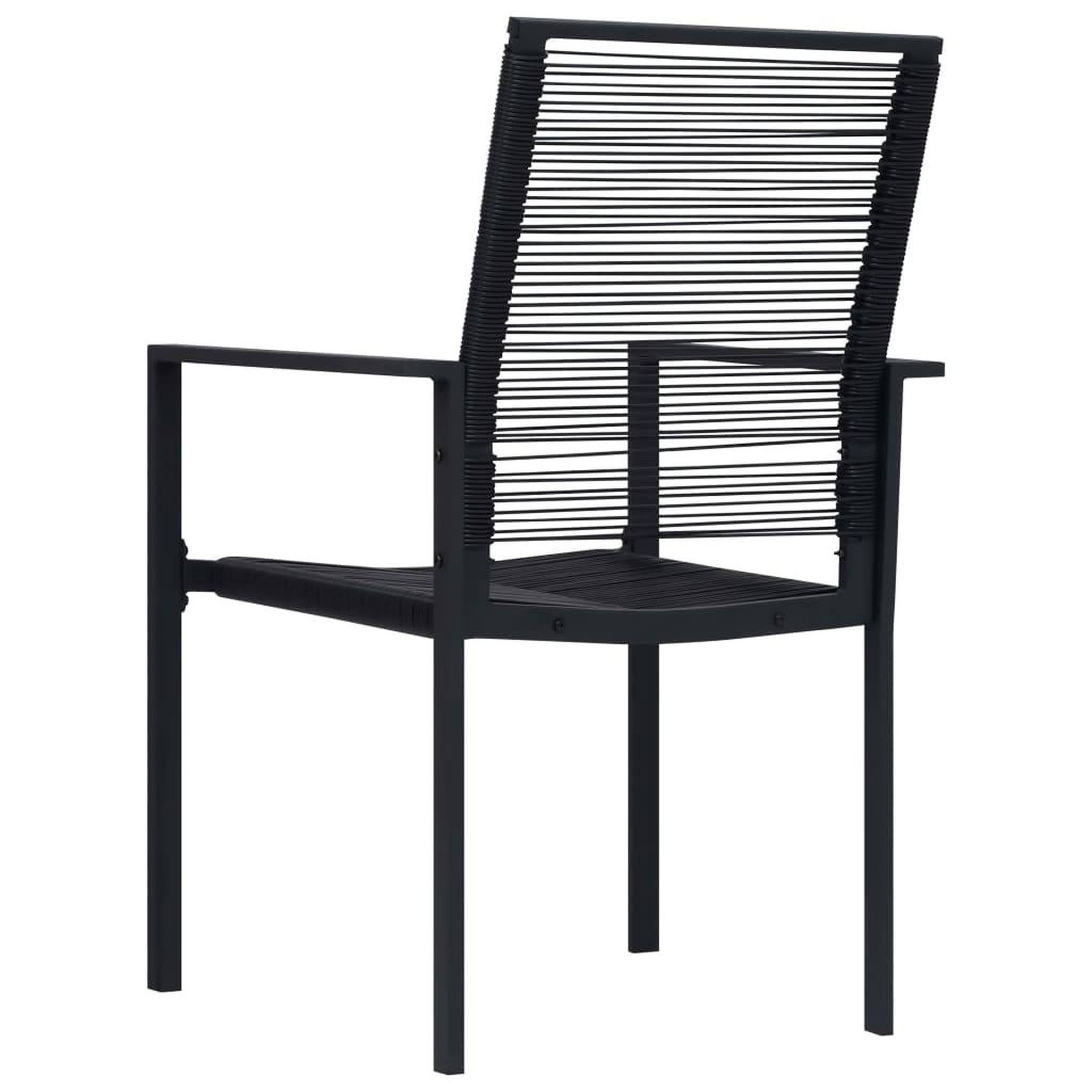 Voir la diapositive 5 : VIDAXL Chaises de jardin lot de 4 Rotin PVC Noir