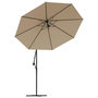 Voir la diapositive 4 : VIDAXL Tissu de remplacement pour parasol deporte Taupe 350 cm