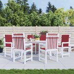 VIDAXL Coussins de chaise de jardin a dossier bas lot de 6