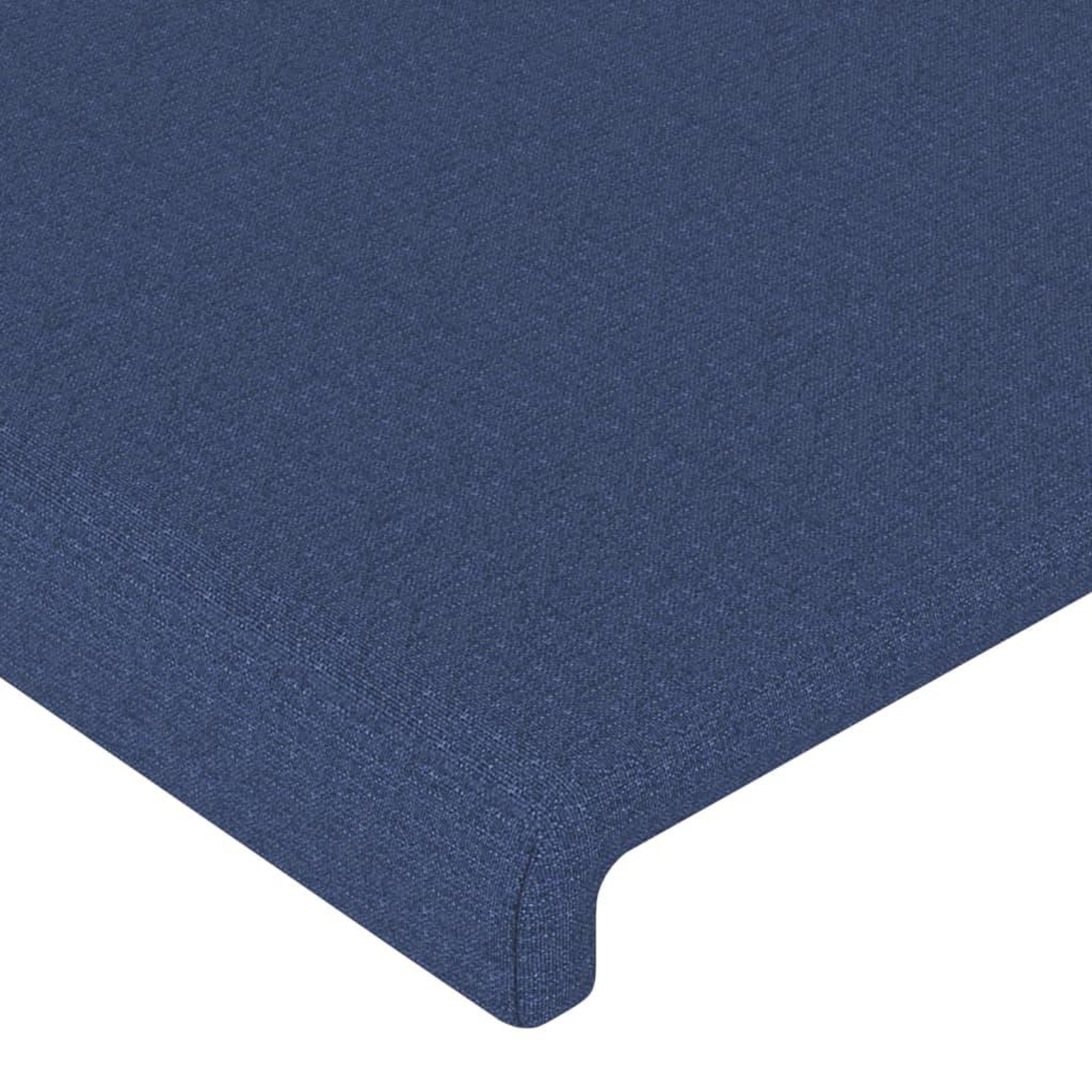 Voir la diapositive 5 : VIDAXL Tete de lit avec oreilles Bleu 103x16x118/128 cm Tissu