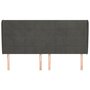 Voir la diapositive 3 : VIDAXL Tete de lit avec oreilles Gris fonce 183x23x118/128 cm Velours