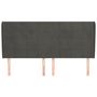 Voir la diapositive 3 : VIDAXL Tete de lit avec oreilles Gris fonce 183x23x118/128 cm Velours