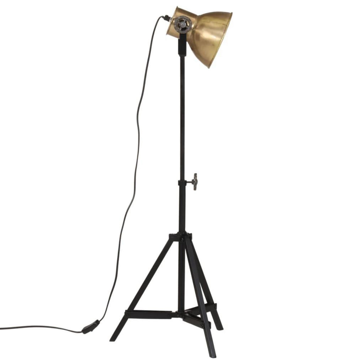 VIDAXL Lampadaire 25 W laiton antique 35x35x65/95 cm E27