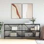 Voir la diapositive 1 : VIDAXL Table console noir 180x30x75 cm bois d ingénierie et fer
