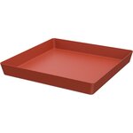 GARDENSTAR Soucoupe en plastique - Pour Pot IQFAL - 40x40cm - Rouge marsala