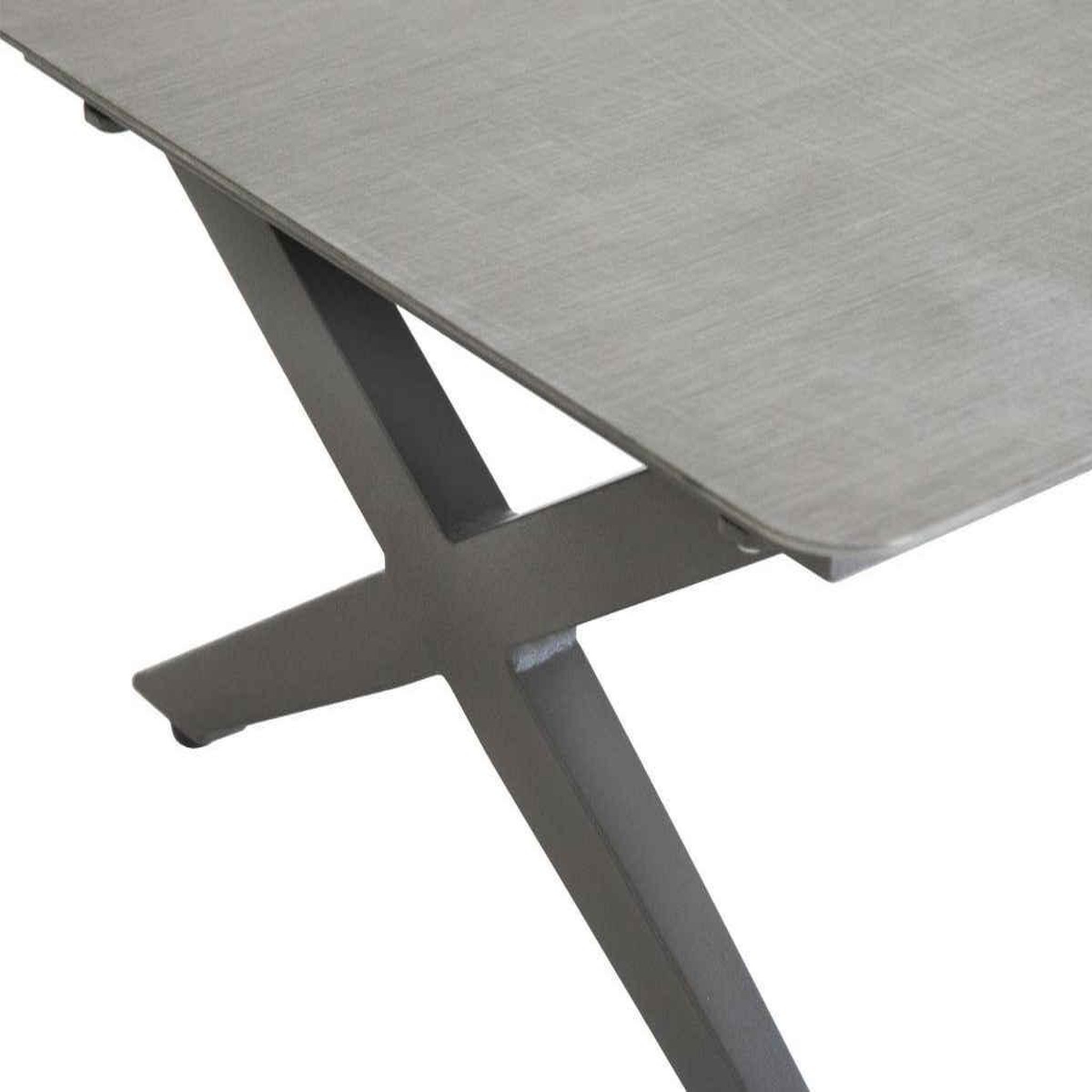Voir la diapositive 5 : HESPERIDE Salon de jardin Embruns en aluminium et mailles tressées - 5 places - Hespéride