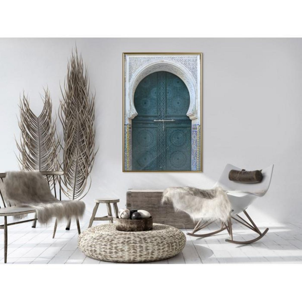 Paris Prix Affiche Murale Encadrée  Closed Passage Blue