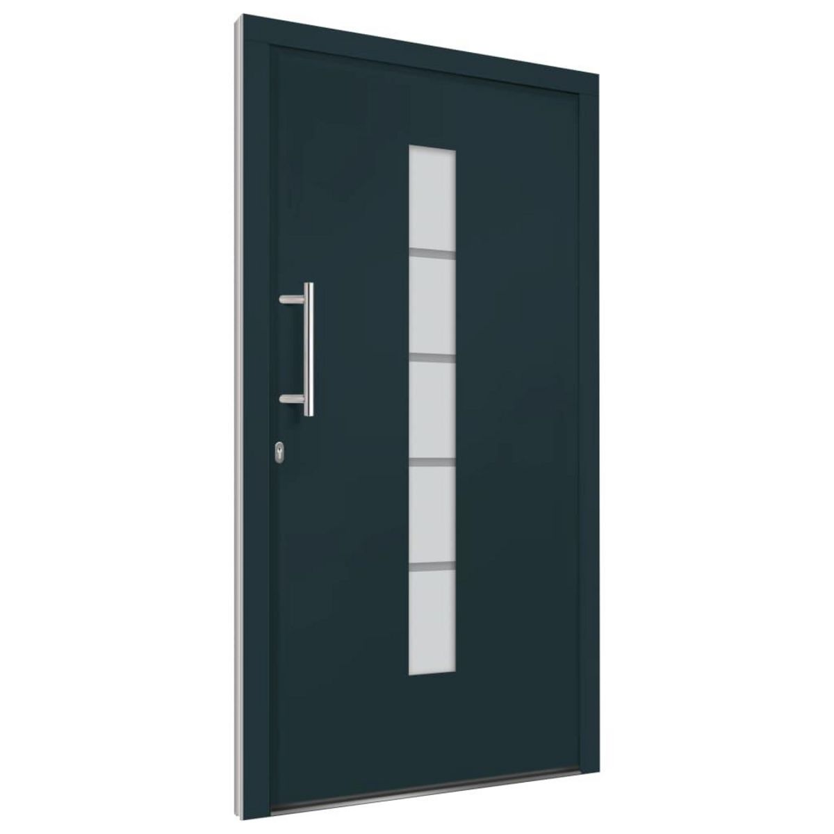 VIDAXL Porte d'entree Aluminium et PVC Anthracite 100x200 cm