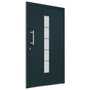 Voir la diapositive 4 : VIDAXL Porte d'entree Aluminium et PVC Anthracite 100x200 cm