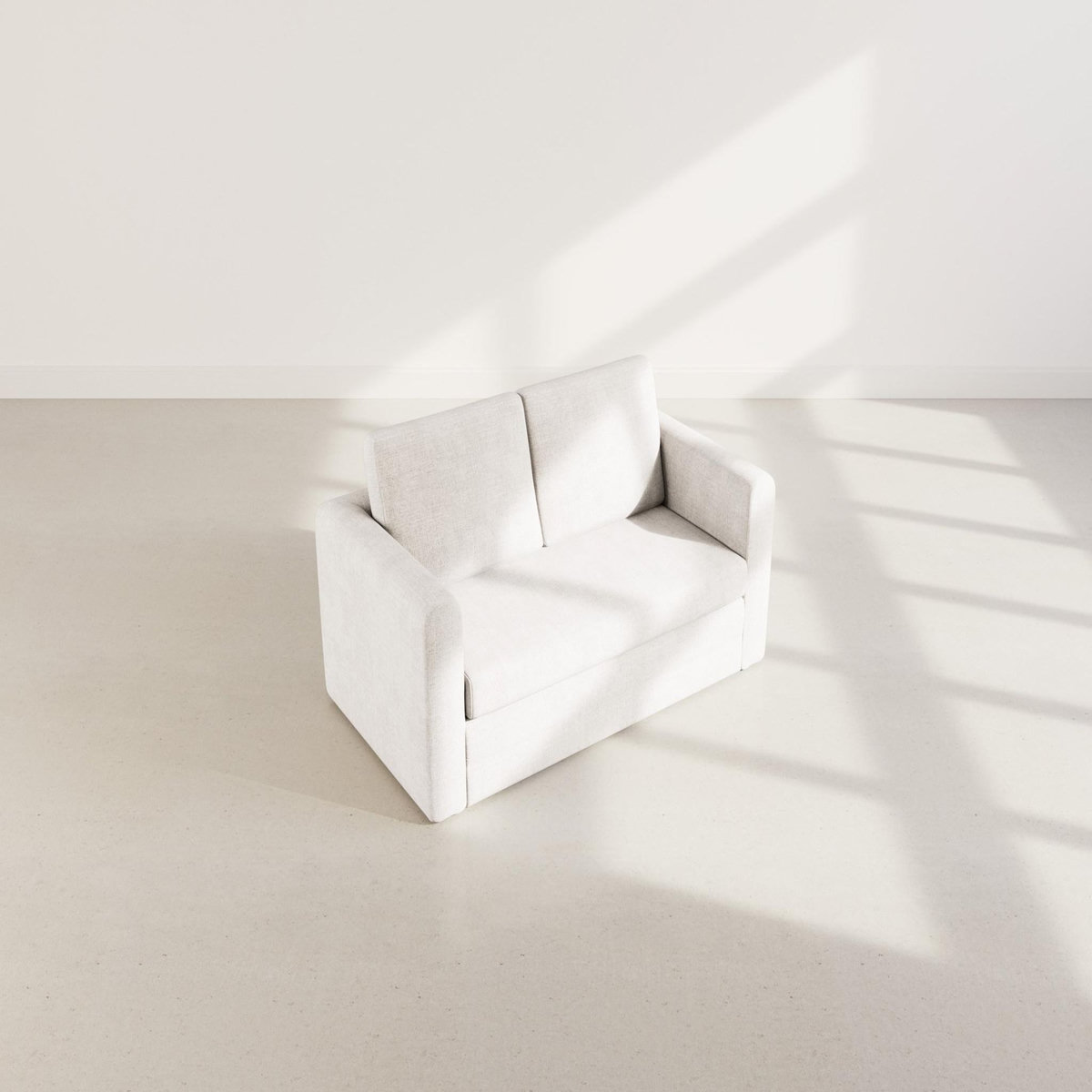 BEST MOBILIER Marilia - canapé 2 places convertible déplimousse en velours texturé