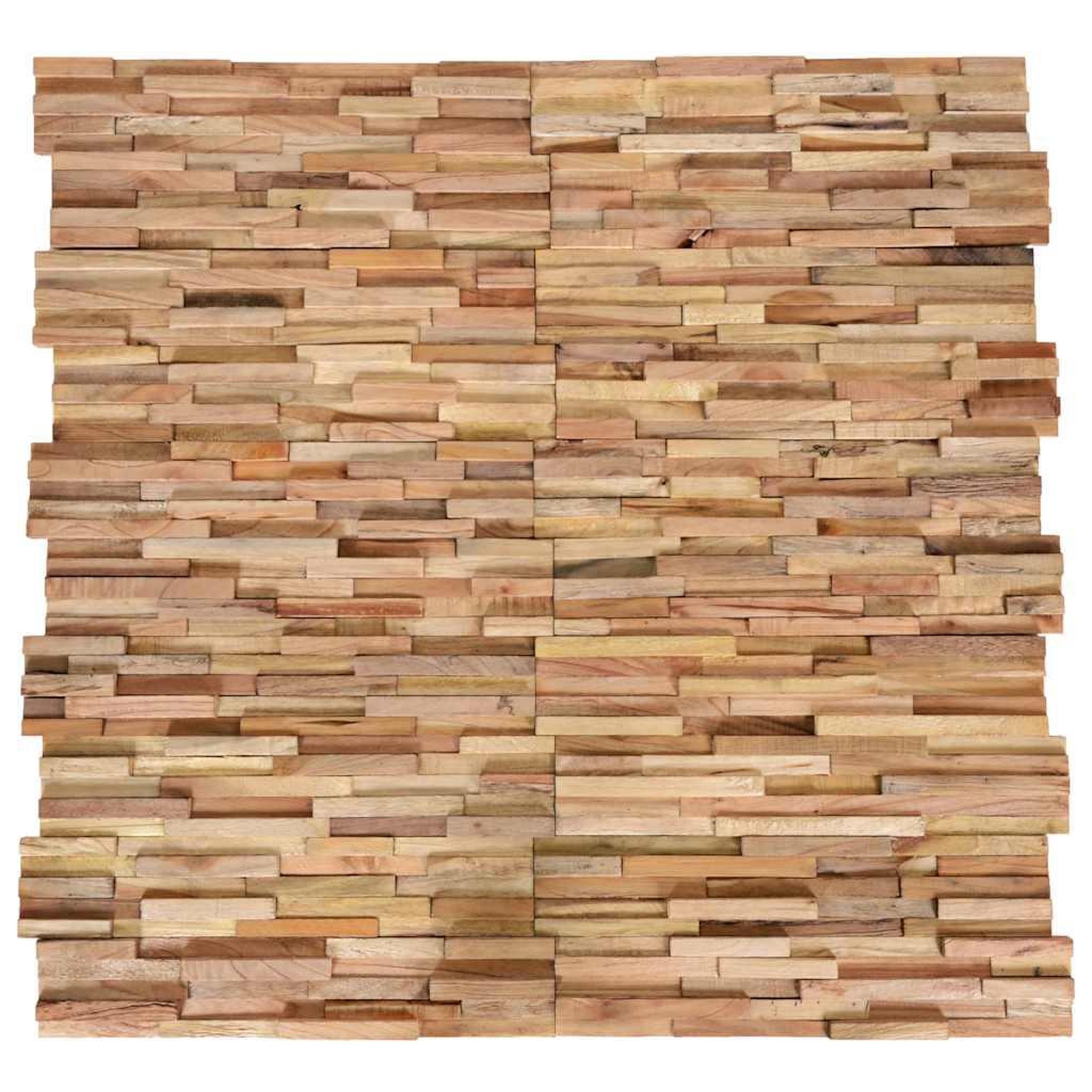 VIDAXL Panneaux de revetement mural 3d 10 pcs 1,08 m^2 bois de teck