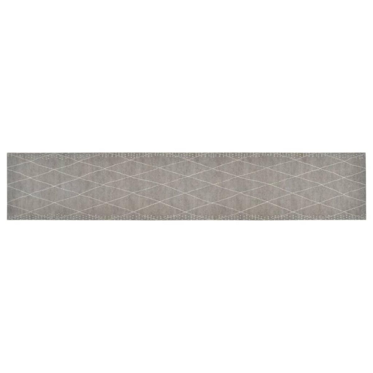 VIDAXL Tapis de cuisine lavable impression losange 60x300 cm velours