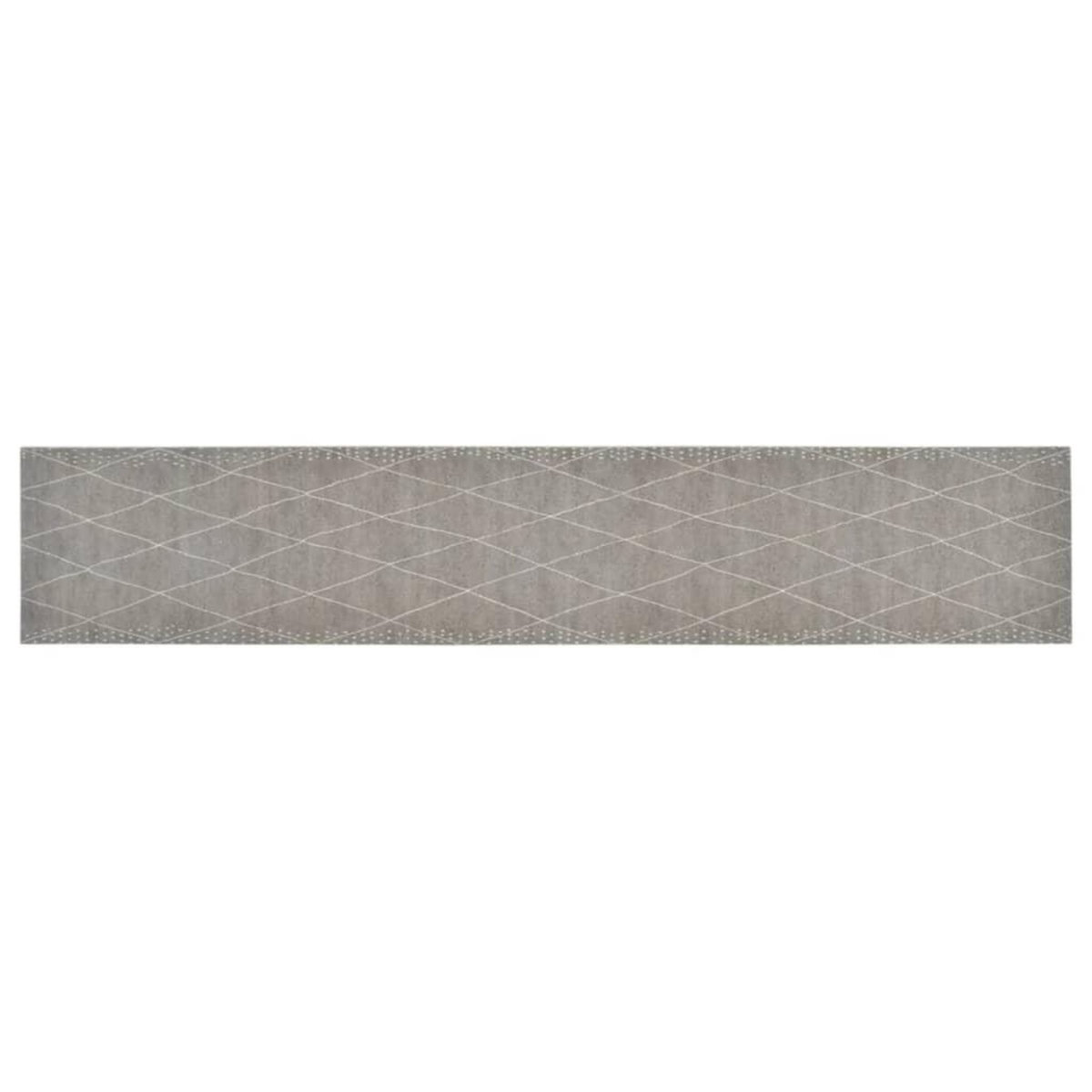 VIDAXL Tapis de cuisine lavable impression losange 60x300 cm velours