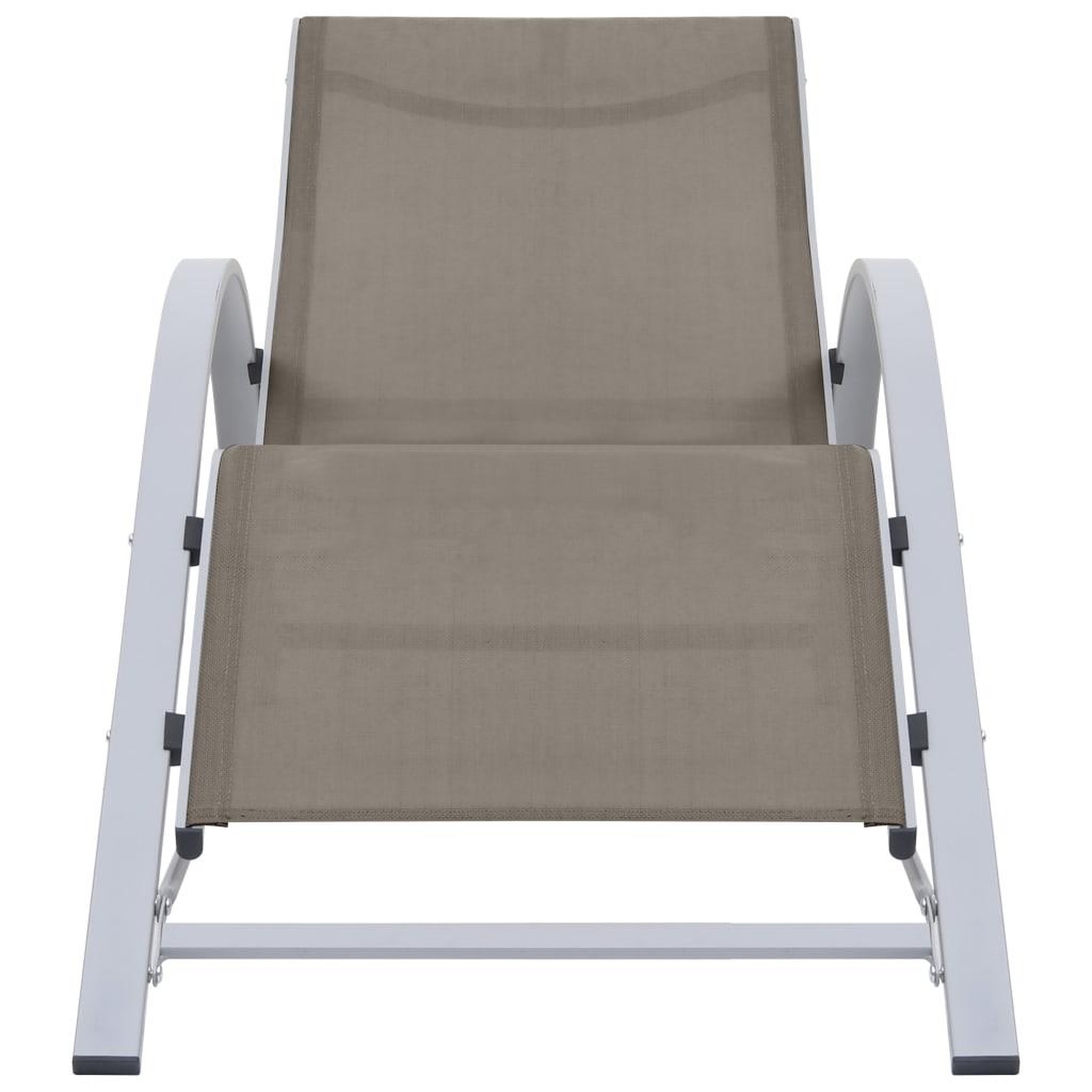 Voir la diapositive 4 : VIDAXL Chaises longues lot de 2 avec table aluminium taupe