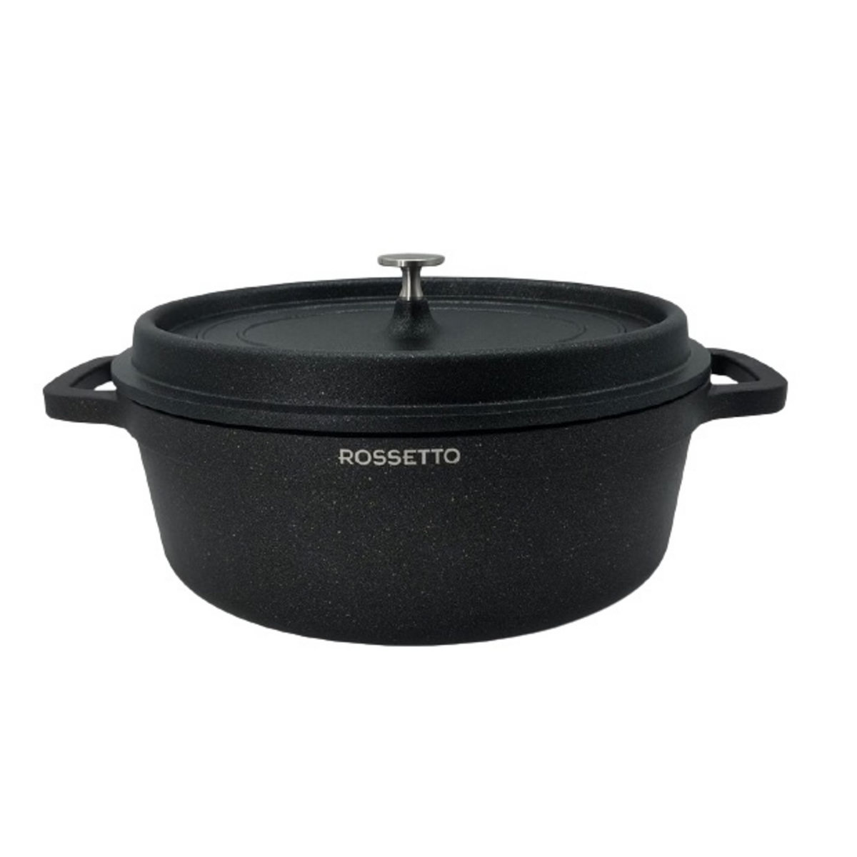 Cocotte ronde 28cm noire en fonte d'aluminium