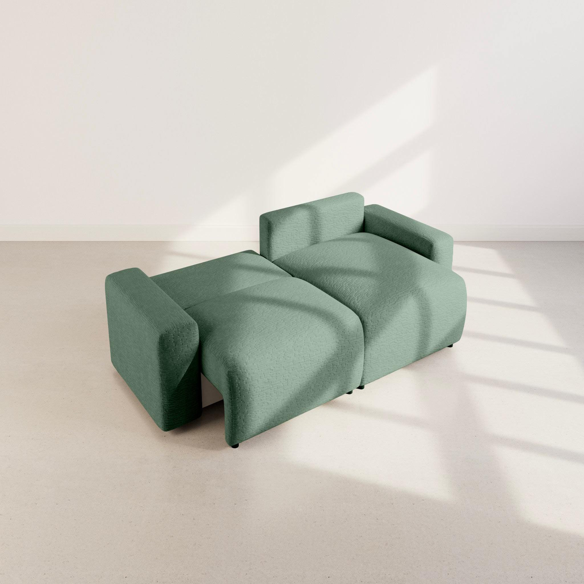 Voir la diapositive 3 : BEST MOBILIER Constance - canapé d'angle réversible 4 places convertible avec coffre en velours gaufré