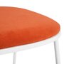  Lot de 2 chaises de salle à manger en velours orange, style Scandinave, 58 x 45,5 x 82,5 cm