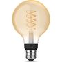 Voir la diapositive 2 : Philips Ampoule LED connectée HUE White E27 9W Filament Globe
