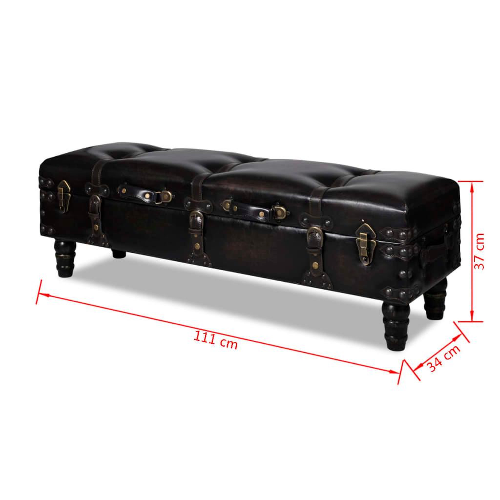 Voir la diapositive 6 : VIDAXL Banc long de rangement marron