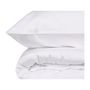 Voir la diapositive 4 : GENERIQUE Parure de lit - 129CTN63488 - 1 housse de couette 220 x 240 cm + 2 taies d'oreiller 60 x 60 cm - Satiné 100% coton - Blanc