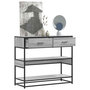 Voir la diapositive 1 : VIDAXL Table console sonoma gris 90x35x80 cm bois d'ingenierie