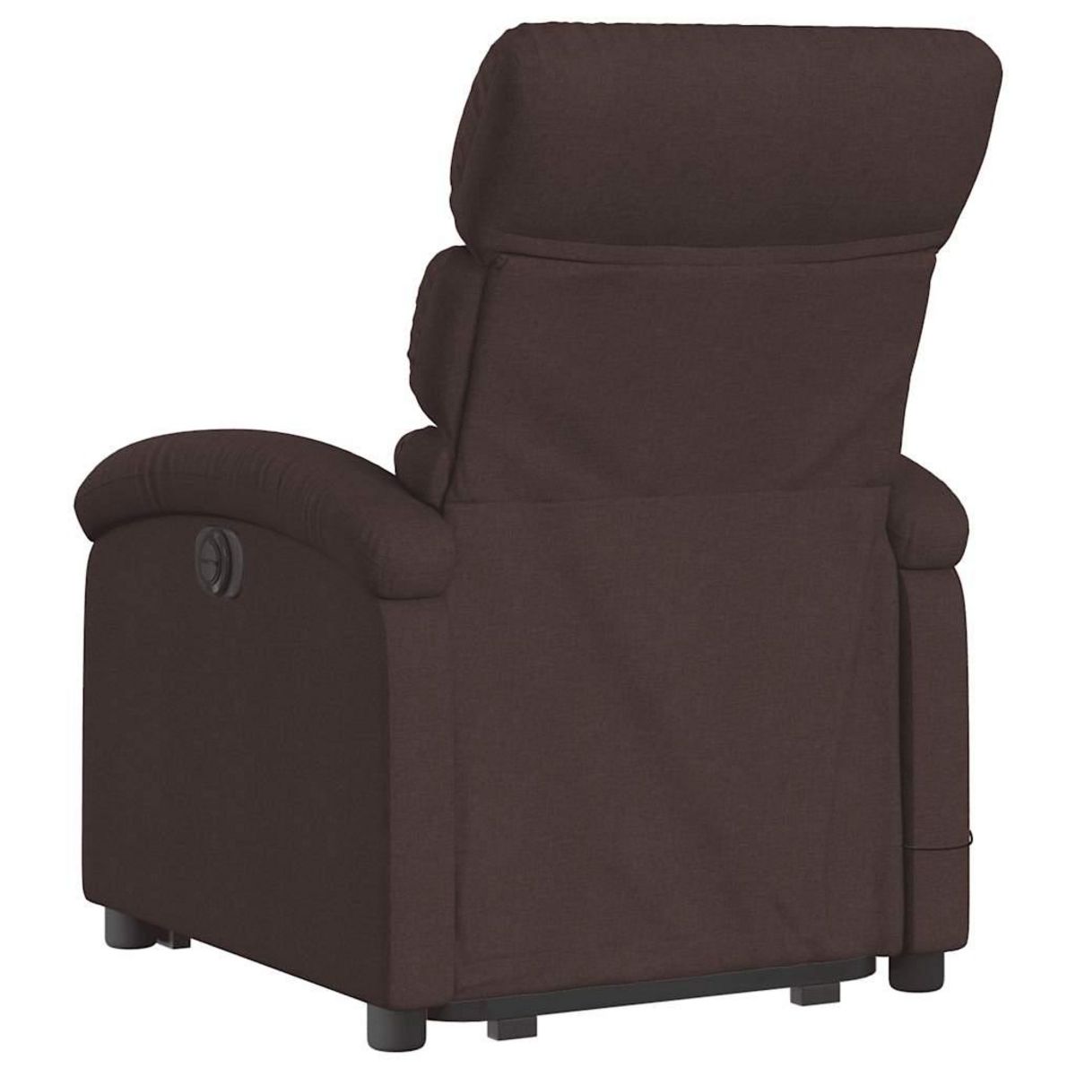 VIDAXL Fauteuil inclinable de massage electrique Marron fonce Tissu