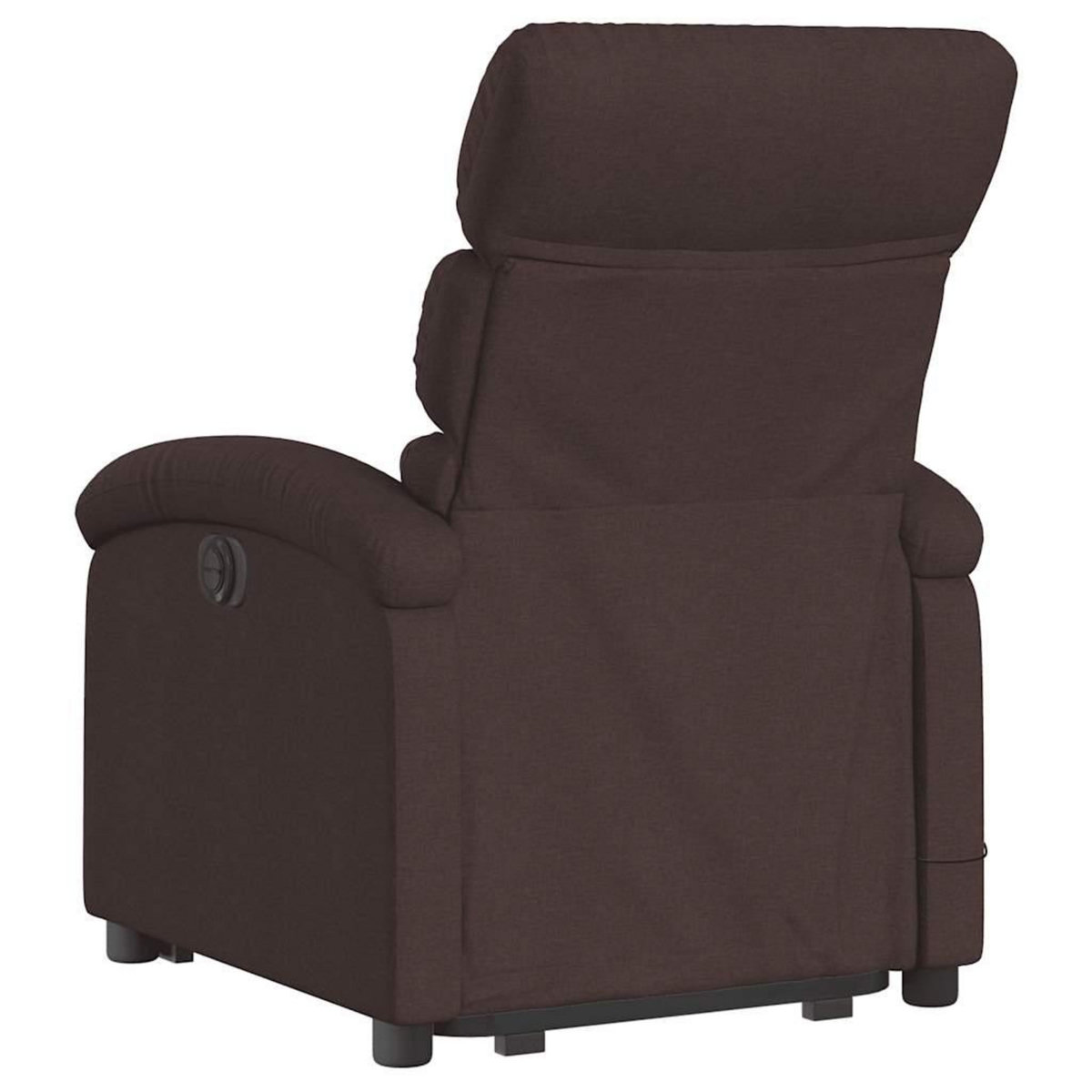 VIDAXL Fauteuil inclinable de massage electrique Marron fonce Tissu