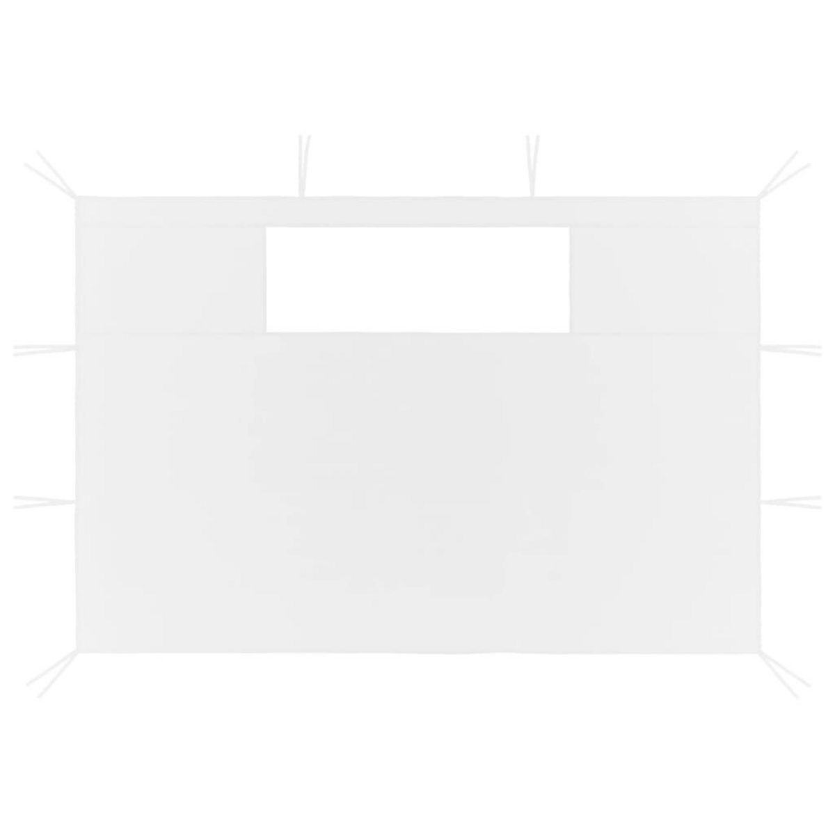 VIDAXL Parois laterales de belvedere avec fenetres 2 pcs Blanc