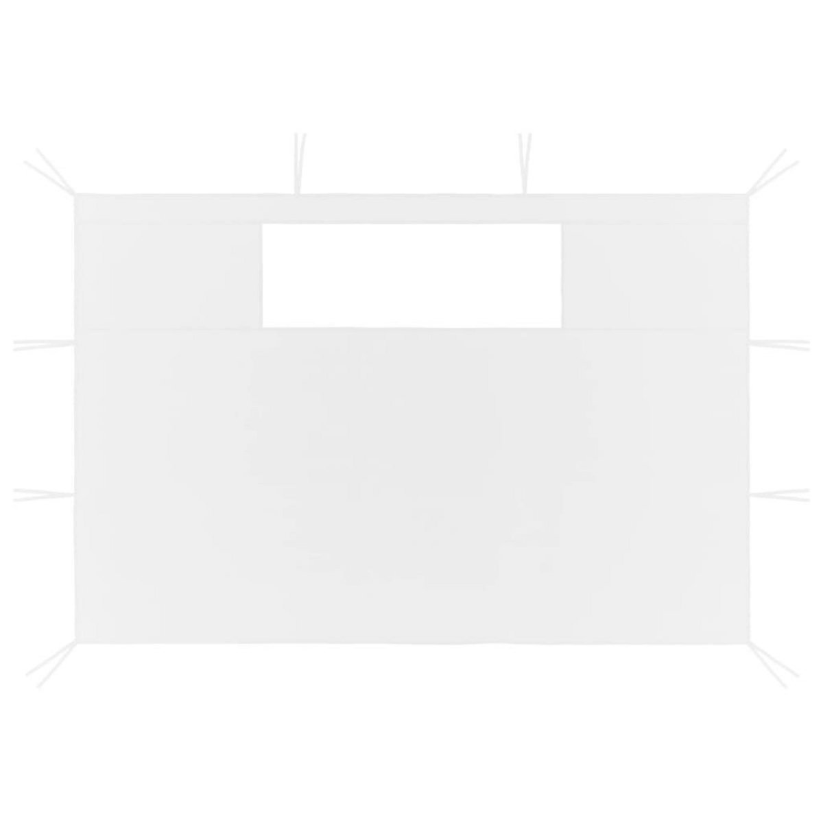 VIDAXL Parois laterales de belvedere avec fenetres 2 pcs Blanc