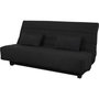 Voir la diapositive 3 : DUNLOPILLO Banquette Clic clac 2 places REVEUR - Tissu noir - Matelas DUNLOPILLO - Couchage 188x128 cm