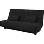 Voir la diapositive 3 : DUNLOPILLO Banquette Clic clac 2 places REVEUR - Tissu noir - Matelas DUNLOPILLO - Couchage 188x128 cm