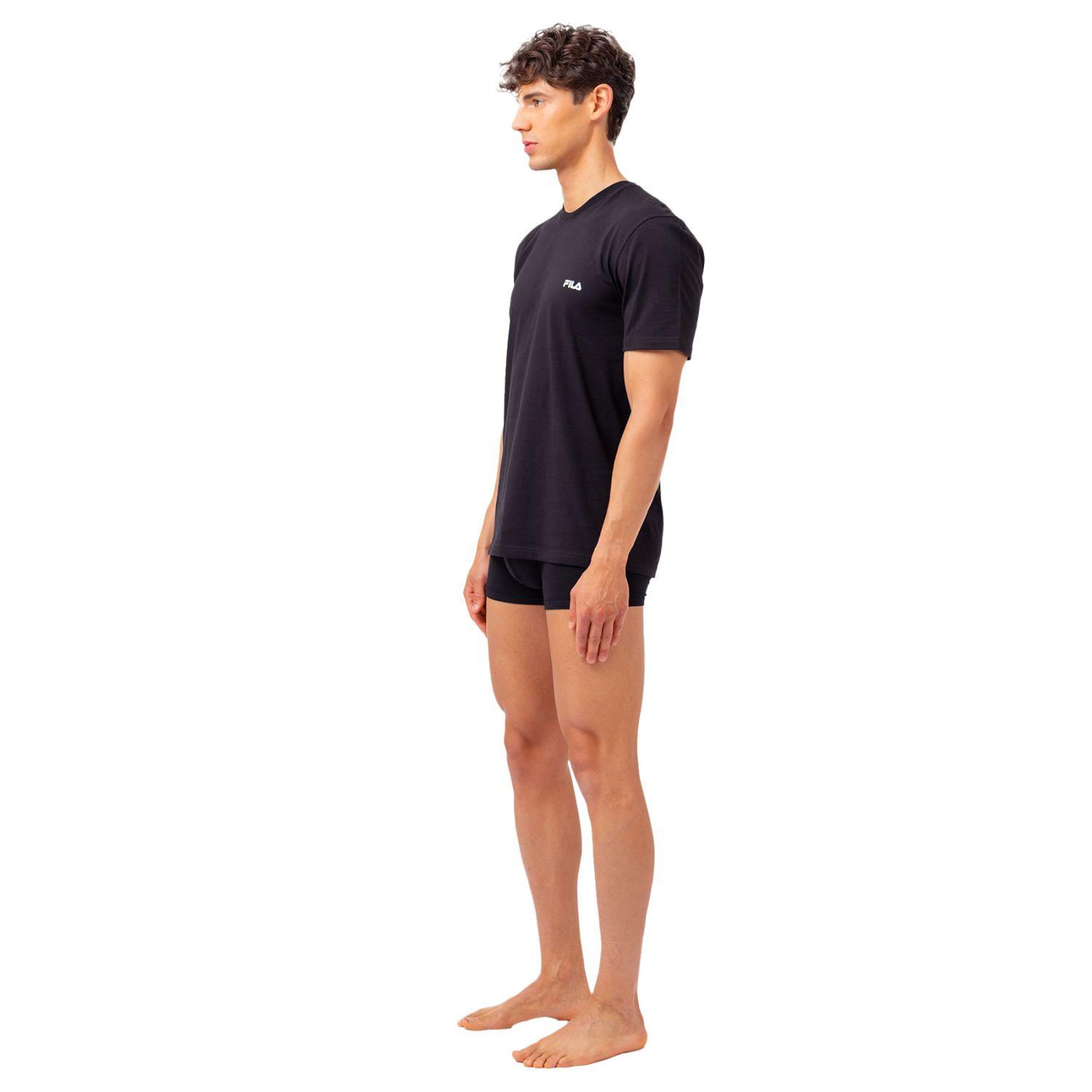 Voir la diapositive 3 : FILA Lot de 2 Maillots de corps col rond homme en coton FU5053