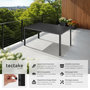 Voir la diapositive 2 : tectake Table de jardin en aluminium et plastique noir/noir