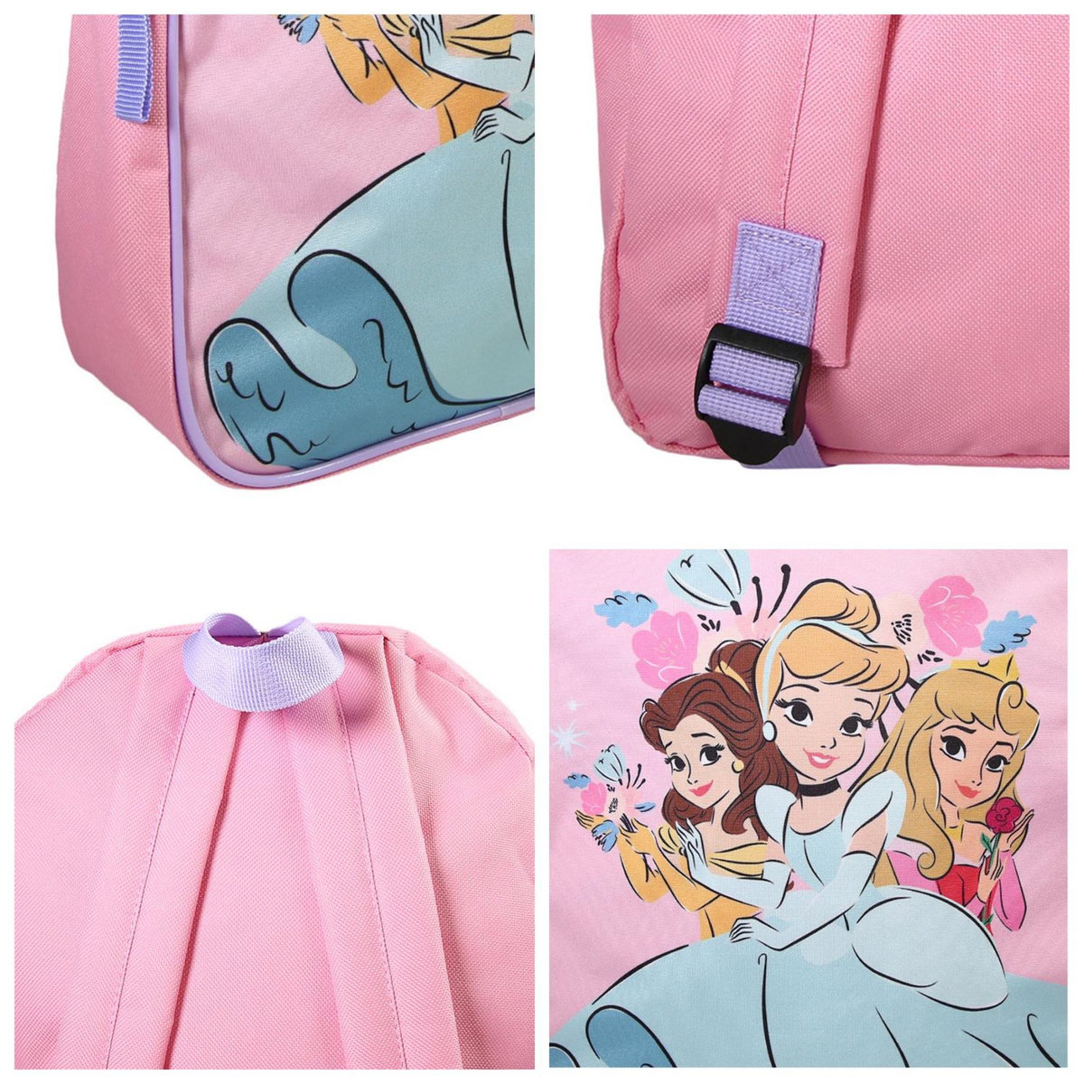 Bagtrotter Sac à dos goûter 31 cm rose Princesses Disney - Bagtrotter