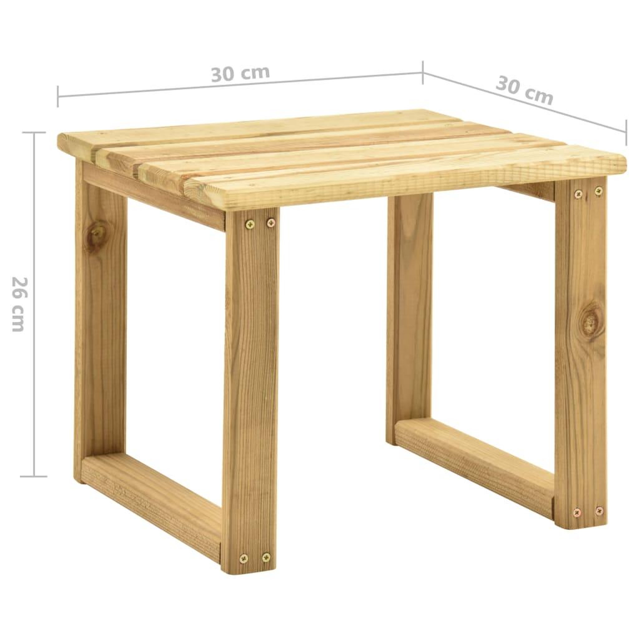 Voir la diapositive 5 : VIDAXL Table de transat 30x30x26 cm bois de pin impregne