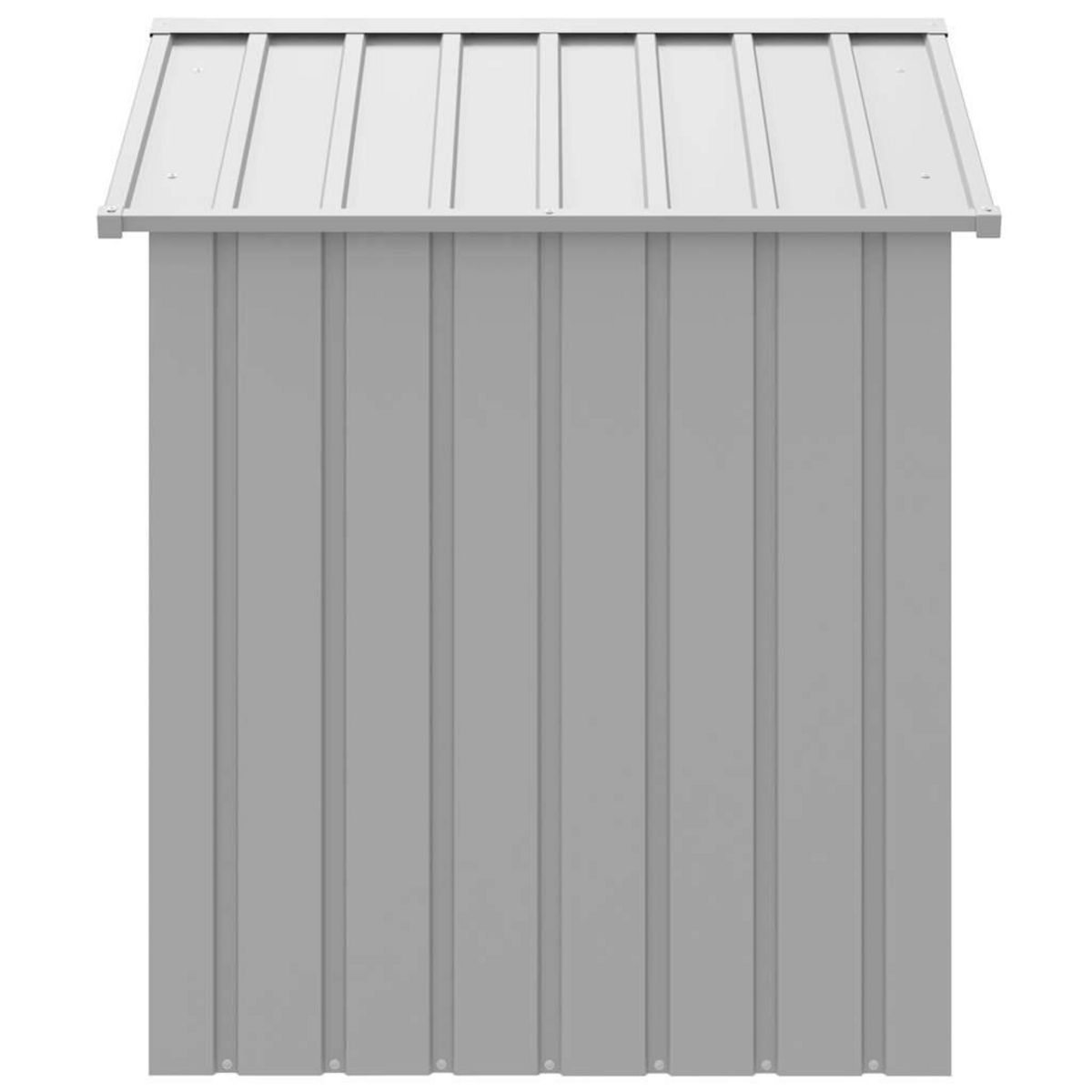 VIDAXL Niche pour chien avec toit gris clair acier galvanise