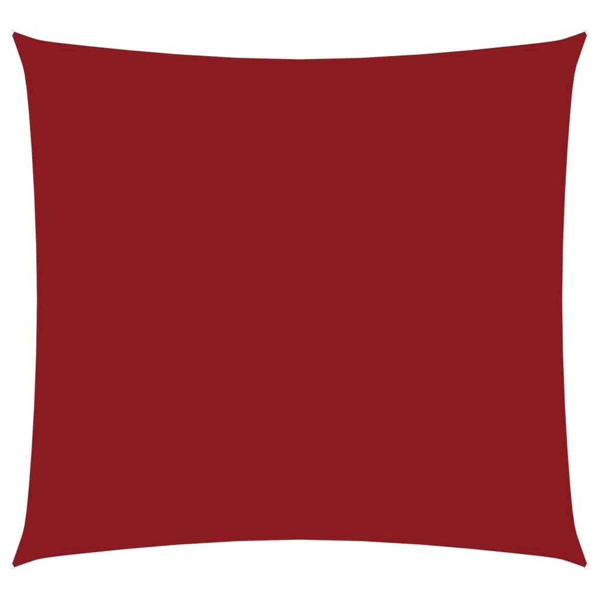VIDAXL Voile de parasol tissu oxford carre 3,6x3,6 m rouge
