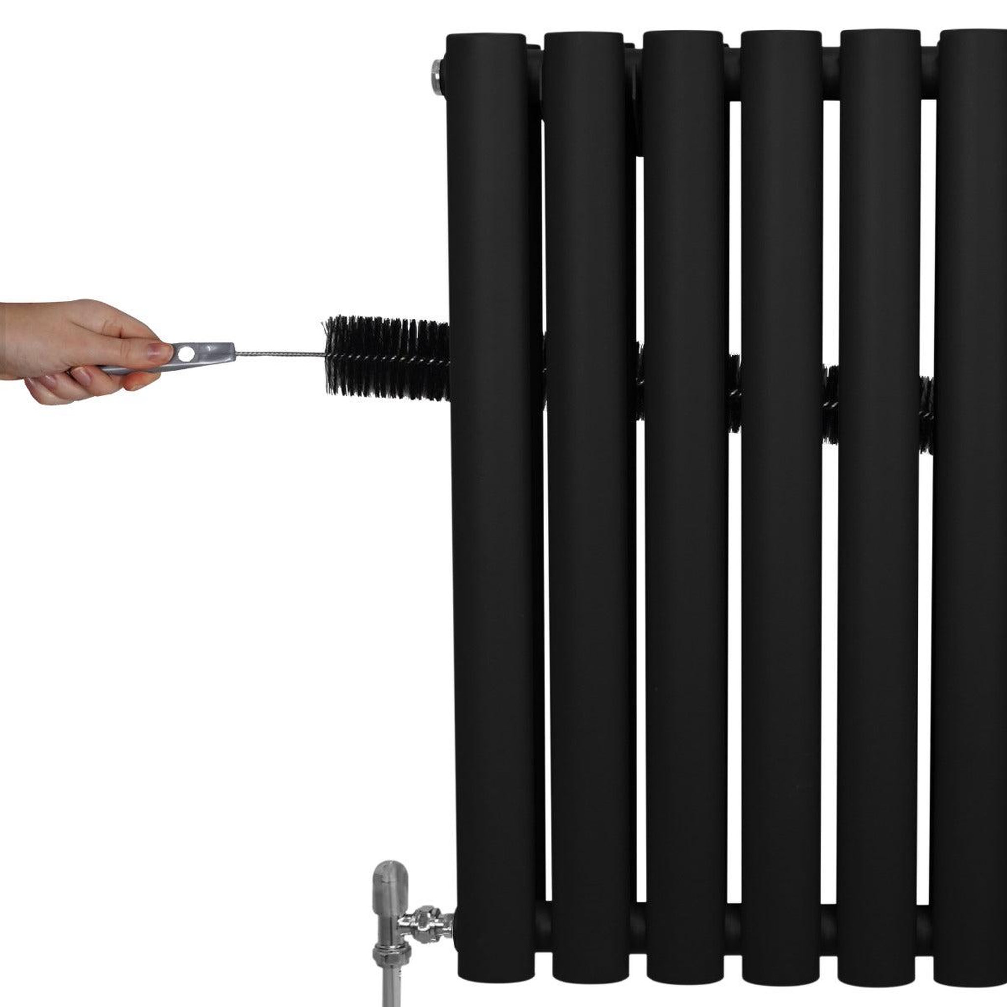 Voir la diapositive 4 : MONSTERSHOP Radiateur à colonnes ovales & robinet, 2 panneaux - 1600 x 600 mm