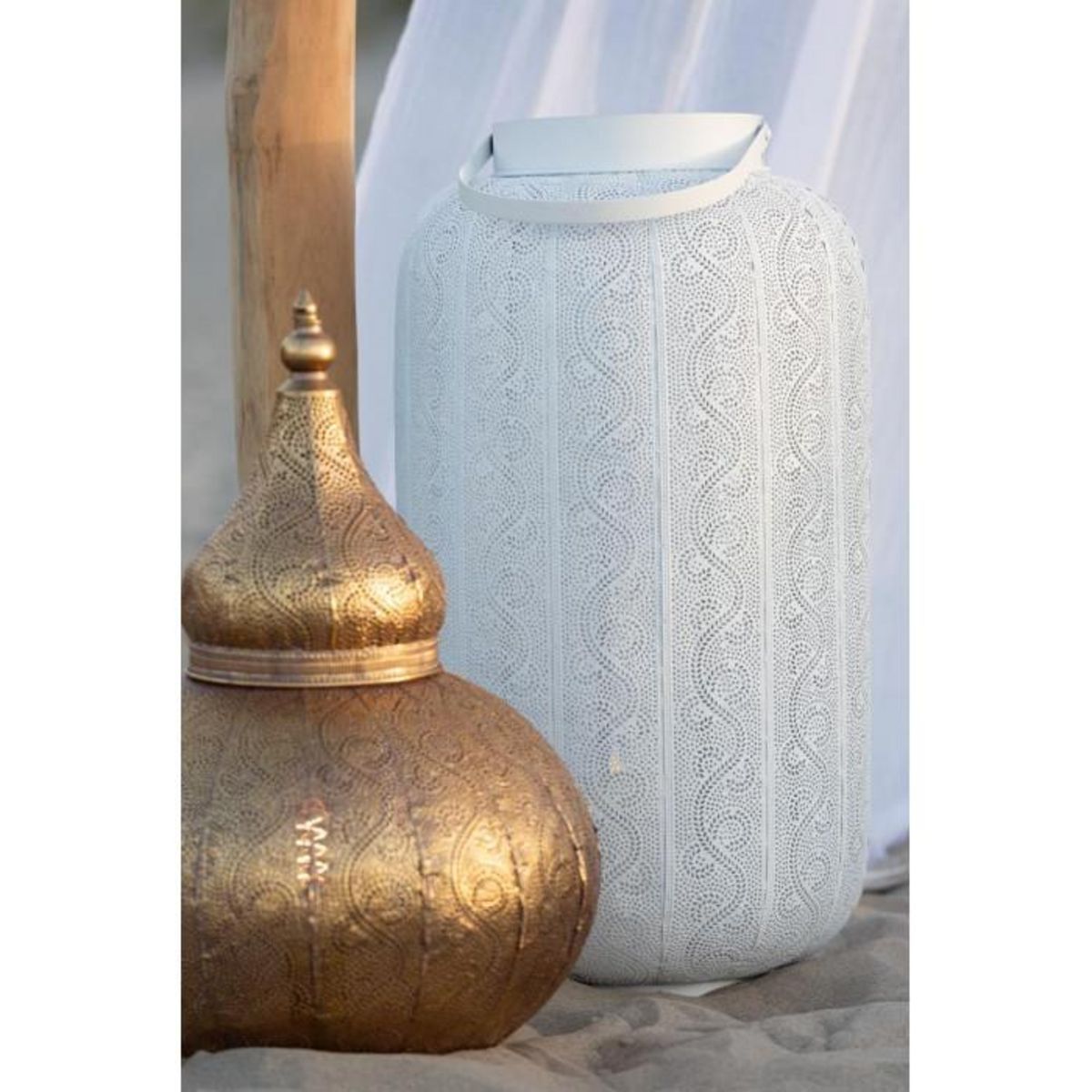 Paris Prix Lanterne Déco en Métal  Wiz  70cm Blanc