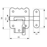 THIRARD Targette à pêne rond THIRARD, acier zingué bronze