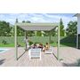 Voir la diapositive 5 : Pergola Bioclimatique autoportée 3x4 m - Aluminium - Vert jade/blanc - VS OmBREA®