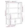 Voir la diapositive 6 : VIDAXL Buffet Sonoma gris 80x30x119,5 cm Bois d'ingenierie