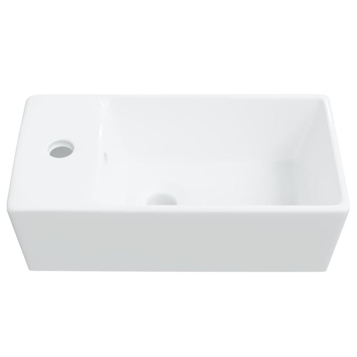 VIDAXL Lavabo blanc 48x25x15 cm ceramique