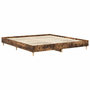 Voir la diapositive 4 : VIDAXL Cadre de lit sans matelas chene fume 200x200 cm bois ingenierie